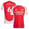 Virallinen Fanipaita Arsenal Gabriel 6 Kotipelipaita 2024-25 - Miesten